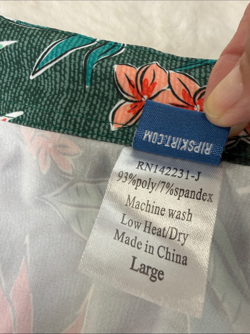 RipSkirt Hawaii Wrap Skirt L 14/16 Vintage Bali Jungle Print Length 2 Pockets - Picture 17 of 17